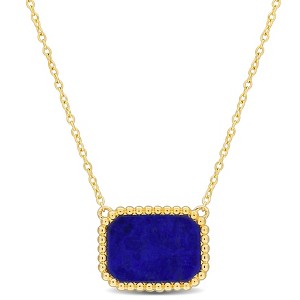 EVERLY JEWELRY | Silver Gemstone Necklace with Chain – Multiple Stone and Metal color Options - 1 of 4
