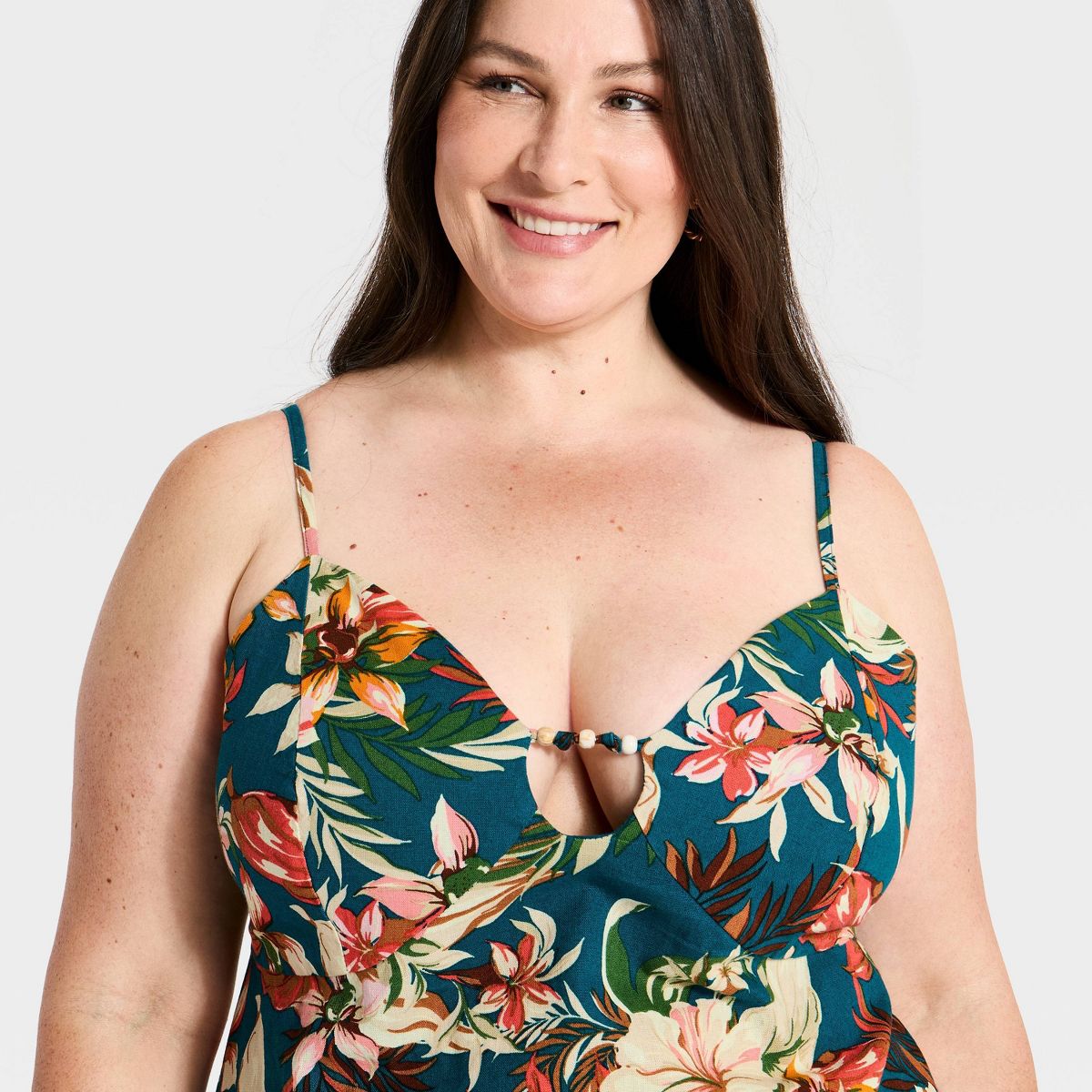 Women's Linen Beaded Cami Top - A New Day™ - thumbnail 8