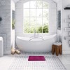 Evideco French Home Goods Bathroom Rug Memory Foam Mat Purple 30"L x 18"W - 2 of 4