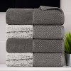 Ribbed Cotton Highly Absorbent Medium Weight 12 Piece Assorted Towel Set by Blue Nile Mills - 2 of 4