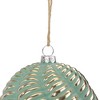 Northlight 4" Green and Gold Glass Ball Christmas Ornament - 4 of 4
