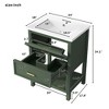 VYNXARIA 24" Bathroom Vanity with Top Sink, Modern Bathroom Storage Cabinet with 2 Drawers, Single Sink Bathroom Vanity£¬Green - 4 of 4