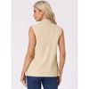 INSPIRE CHIC Women's Sleeveless Business Casual Work Office Suit Vest Jacket - 3 of 4