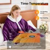 Inhand Wearable Heated Throw Blanket Shawl - 50"x60" Flannel Electric Robe Blanket Hoodie for Winter 5-Position Timer 10 Heating Levels - 3 of 4