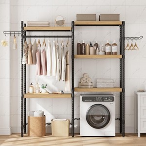 Over The Washer Dryer Storage Shelf, 5-Tier Adjustable Height Laundry Organizer, Laundry Room Storage Organizer, for Bathroom, Laundry Room - 1 of 4