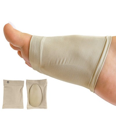 Top Quality Men and Women Arch Support Sleeve with Gel, Nude 2 pack