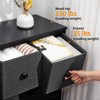Hausource 10 Drawer Dresser Fabric Storage Tower with Wood Top for Living Room Hallway Entryway Closets, Black Gray - 4 of 4