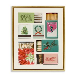 Stupell Industries Seasonal Winter Match Boxes Floating Frame Canvas Art - 1 of 4