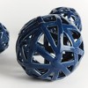 Plum & Post Alicia Orb Large - Navy Blue Ceramic Decorative Accent - 4 of 4