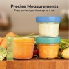 6pk Prep Baby Food Storage Containers, 4 oz Leak-Proof, BPA Free Glass Baby Food Jars for Feeding - 3 of 4