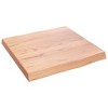vidaXL Table Top, Light Brown 15.7"x15.7"x(0.8"-1.6") Treated Solid Wood Live Edge - 3 of 4