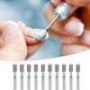 Unique Bargains Emery Nail Drill Bits Set for Acrylic Nails 3/32 Inch Nail Art Tools 44.4mm Length Blue 10Pcs - 2 of 4