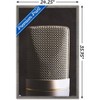 Trends International Tom Quartermaine - Retro Microphone Framed Wall Poster Prints - 3 of 4