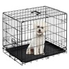 Lirago 24-Inch Black Single-Door Dog Cage - Durable Metal Kennel with Secure Lock, Collapsible Design, and Removable Tray - 2 of 4
