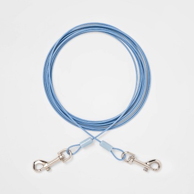 Lightweight Tie-Out Cable for Small Dogs - 15ft - Boots & Barkley™