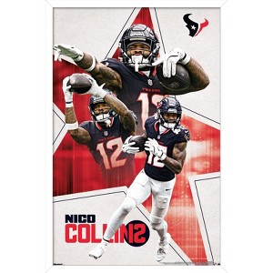 Trends International NFL Houston Texans - Nico Collins 25 Framed Wall Poster Prints - 1 of 4