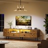 HDZNVF Wood TV Stand with Power Outlets, Modern Entertainment Center for TVs Rustic Oak 70in W - 4 of 4