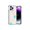 SaharaCase PolkaDot Hybrid-Flex Hard Shell Case for Apple iPhone 14 Pro Max Clear/Pink/Teal - 2 of 4