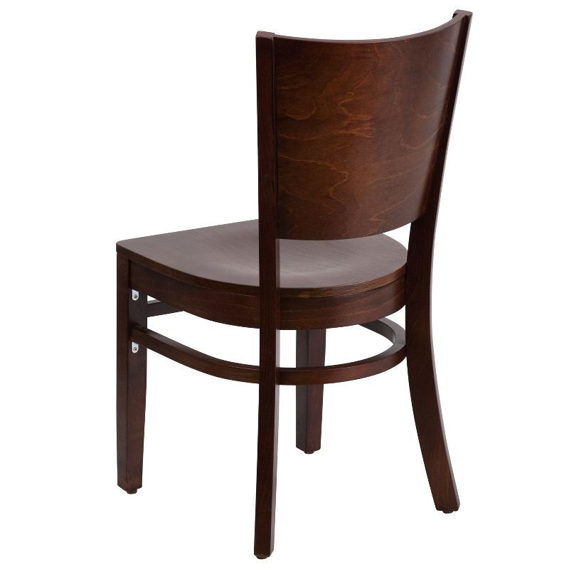 Emma and Oliver Solid Back Wooden Restaurant Dining Chair, 3 of 7
