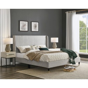 Roundhill Furniture Rozitta Upholstered Wingback Platform Bed - 1 of 4