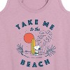 Women's - Peanuts - Take Me To The Beach Graphic Racerback Tank - 2 of 4