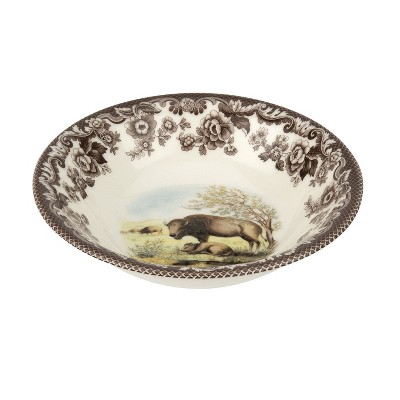 Spode Woodland Ascot Cereal Bowl, 8 Inch, Made in England from Fine Earthenware, Wild Animals - Perfect for Thanksgiving
