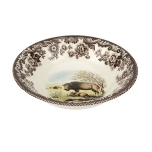 Spode Woodland Ascot Cereal Bowl, 8 Inch, Made in England from Fine Earthenware, Wild Animals - Perfect for Thanksgiving - 1 of 4