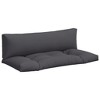vidaXL Pallet Cushions 2 pcs Anthracite Fabric - 2 of 4