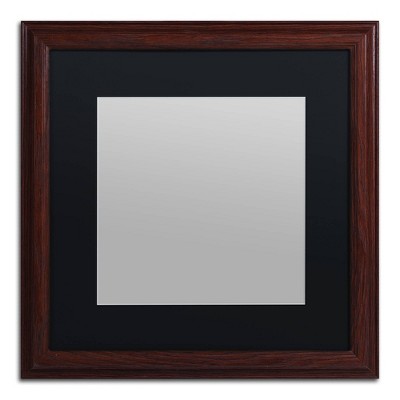 Trademark Fine Art 16"x16" Heavy Duty Wood Frame with Black Mat