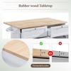 LOVMOR 50.3"Farmhouse Kitchen Island Set with Drop Leaf and 2 Seatings,White - 4 of 4
