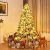 SUGIFT Unlit 6ft Snow Flocked Artificial Christmas Tree W/1000 Branch Tips - 2 of 4