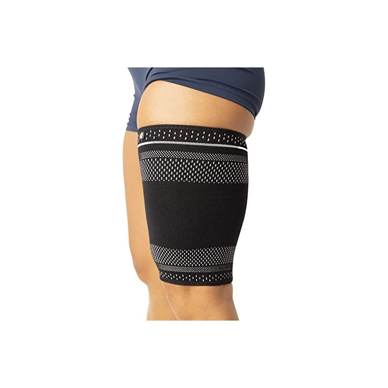 Copper Joe Thigh Compression Sleeves Support for Quad Groin Hamstring Arthritis Running Basketball & Baseball Upper Leg Sleeves - 2 Pack, 3 of 7
