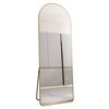Upgraded Aluminum Alloy Arched Floor-to-Wall Mirror, Bathroom Vanity, Bedroom, Retail Store - 3 of 4