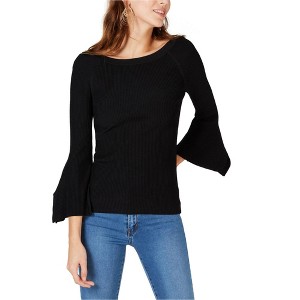I.N.C International Concepts Womens Flutter Sleeve Pullover Sweater, Black, X-Large - 1 of 1