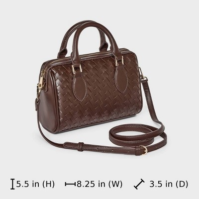 A New Day Woven Mini Bowler Crossbody bag - A New Day™ Brown — фото 6