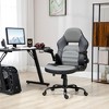 Aghana Digitals Gray PU Leather Racing Gaming Chair with Flip-up Armrests, Height Adjustment, - 2 of 4