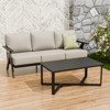 EAGLE PEAK Urban Slate 2 Piece Modern Outdoor Patio Furniture Set, Outdoor Couch and Coffee Table Set - 2 of 4
