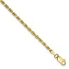 Black Bow Jewelry 2.75mm 10k Yellow Gold D/C Quadruple Rope Chain Anklet, 9 Inch - 3 of 4