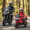 Costway 6V Kids Motorcycle with Music, Horn, Detachable Training Wheels & LED Headlights Pink/Red/Navy/White - 4 of 4