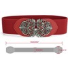 INSPIRE CHIC Women Elastic Wide Waist Belts Metal Buckle Stretchy Belts - 3 of 4