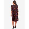 Roaman's Women's Plus Size Petite Ultrasmooth Fabric Boatneck Swing Dress - 3 of 4