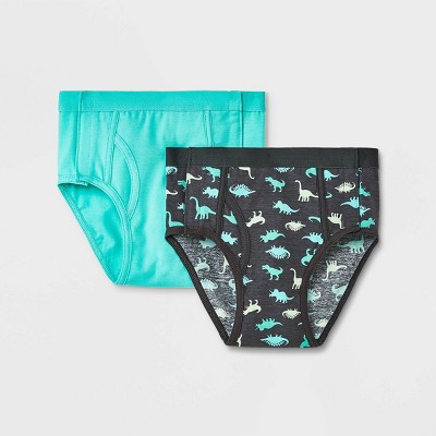 Boys' Adaptive 2pk Dino Briefs - Cat & Jack™ Green S