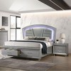 NicBex Nightstand with 2 Drawers,1pc Side Table with Pull Handle and Solid Wood Frame,Bedside Table for Bedroom,Living Room,White/Silver - 2 of 4