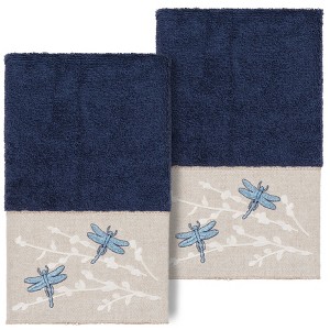 Linum Home Textiles 100% Turkish Cotton BRAELYN Embellished Towel Set - 1 of 2