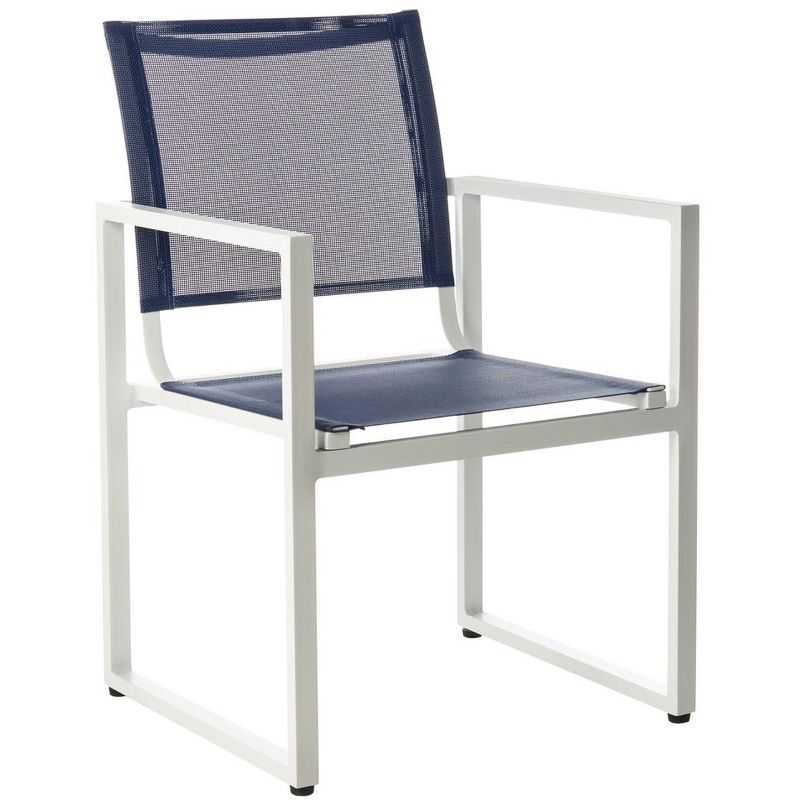 Neval Chair (Set of 2) - Navy/White - Safavieh, 4 of 10