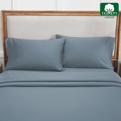 Dusty Blue 800 Thread Count Cotton Sateen Standard Pillowcases