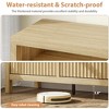 3-Tier Fluted Storage Cabinet - Adjustable Modern Organizer with Gold Handle, Waterproof Design for Kitchen, Entryway, Dining Room, and Home Office - 3 of 4