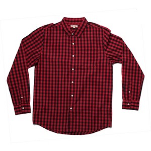 Whiskey and Oak Mens Plaid Slim Fit Long Sleeve Button Down Shirts 67905-BLKRED-XXXL (XXX-Large, Red Black Pattern) - 1 of 2