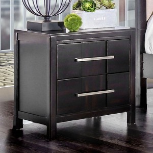 Transitional 1pc Nightstand Espresso English Dovetail Drawer Construction Bedside Table Bedroom - 1 of 4