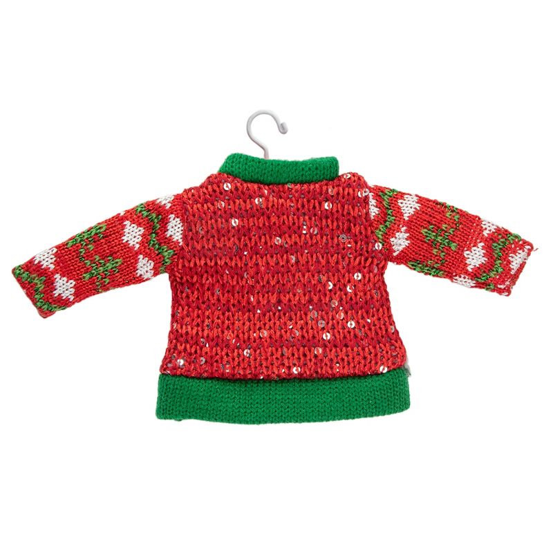 Northlight 9" Red Ugly Sweater on a Hanger with a Truck Design Christmas Ornament, 2 of 6